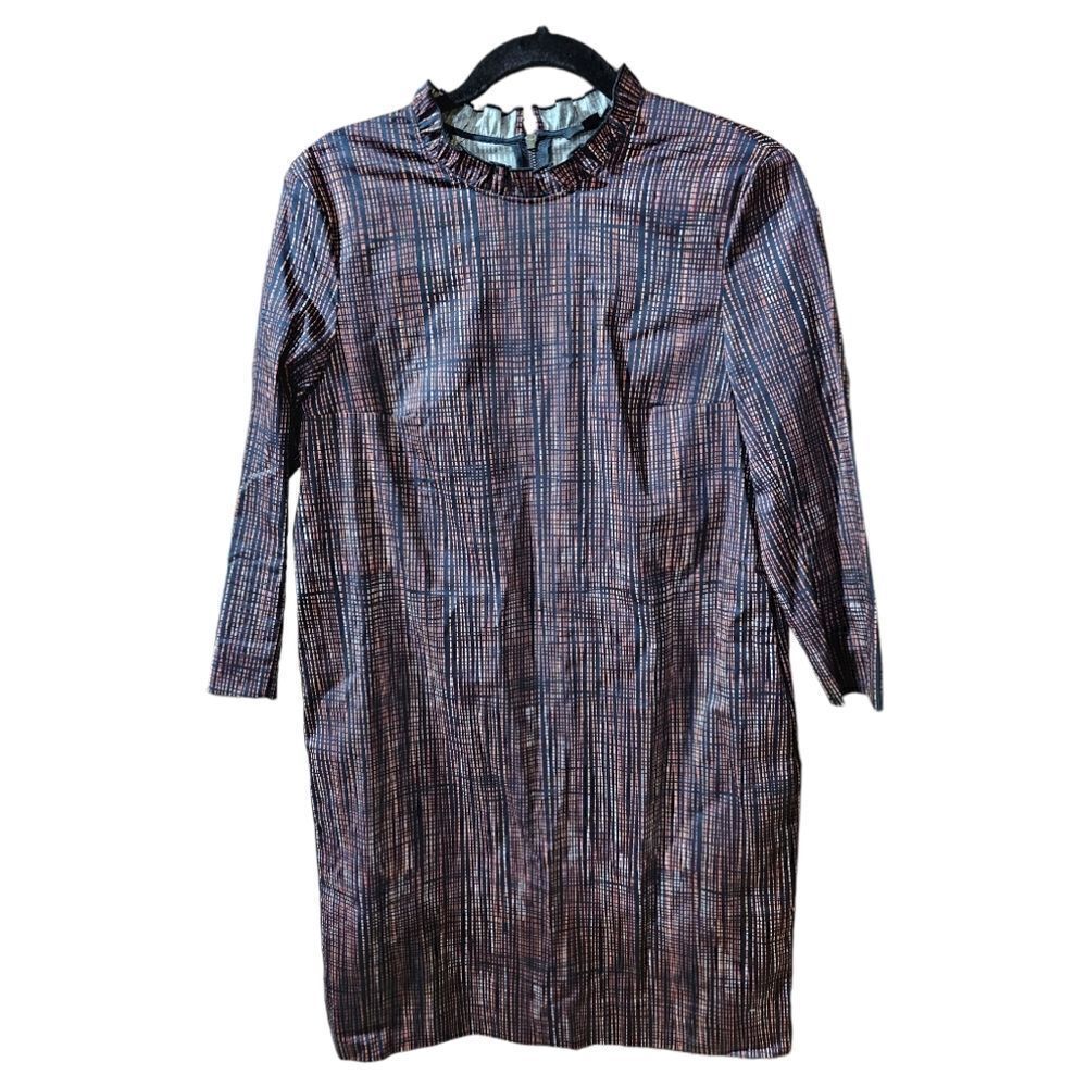 COS Printed‎ Ruffled Collar Tunic Dress - Size 10 - Picture 2 of 10